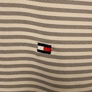Tommy Hilfiger Athlete SS Men's polo shirt, Classic Fit Size S, Gray and white